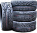 Set of 4 All-Season High Performance Radial Tires 295/25R22 97W Load Range XL 4-Ply BSW Black Side Wall F74537