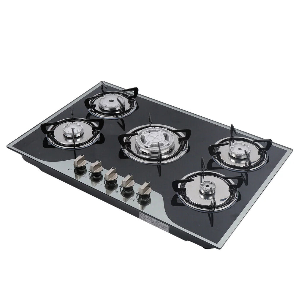 30" 5 Burner Gas Cooktop with Tempered Glass P8046