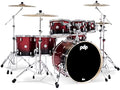 7-Piece Maple Shell Pack with Chrome Hardware Red to Black Fade F2366