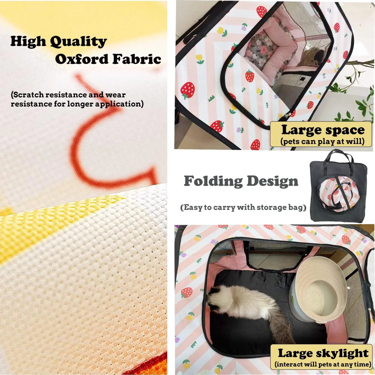 Cat Tent Outdoor Pet Enclosure Tent with Carry Bag K9932