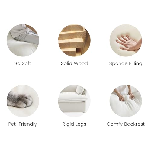 Beige 4 Seater Sectional Sofa with Storage Ottoman K7298