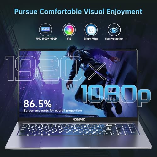 16.1inch Gaming Laptop with AMD Ryzen 7 5700U, 16GB RAM 512GB NVMe SSD Z4408