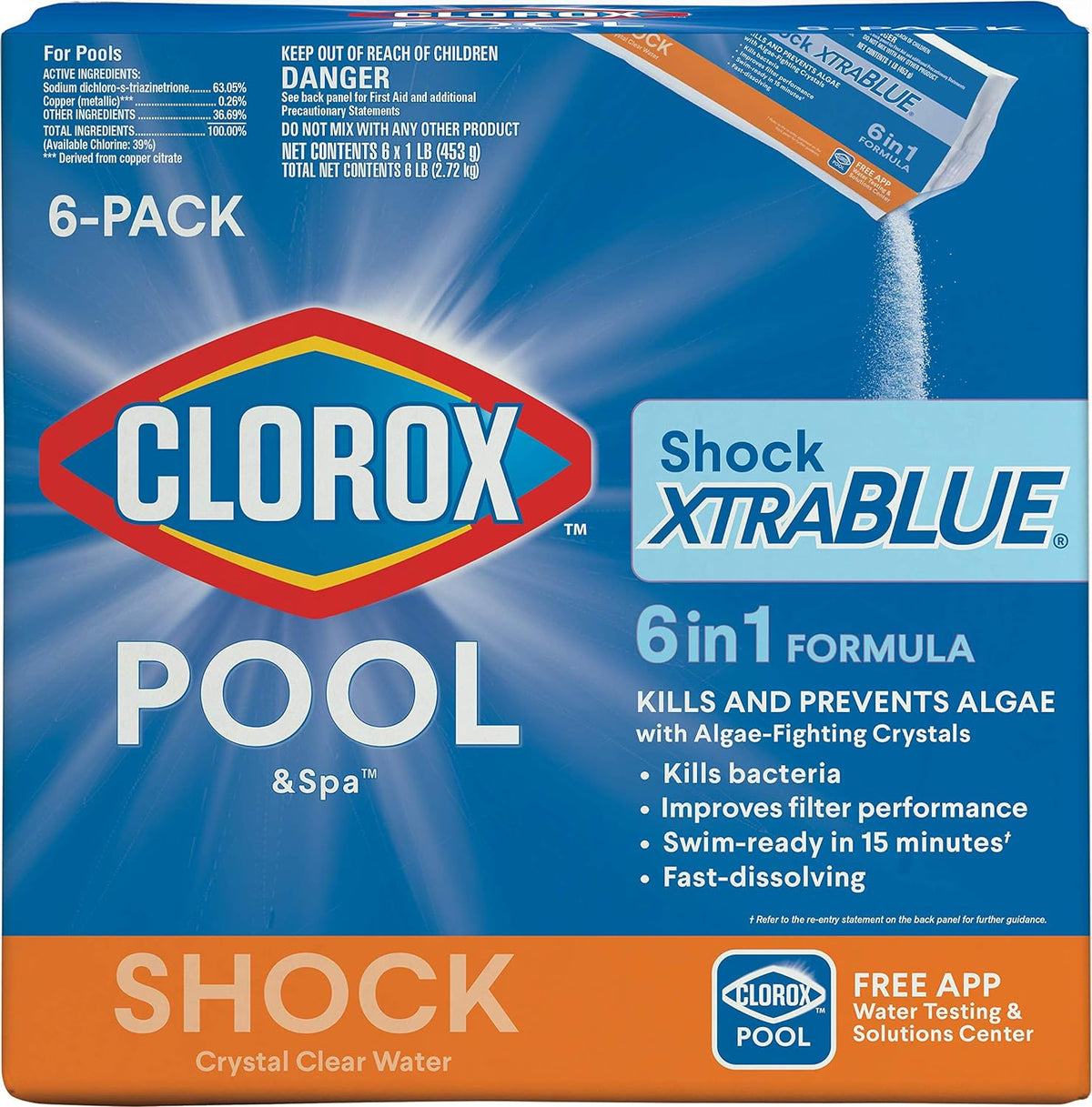 6 Pack Pool Shock XtraBlue N11487