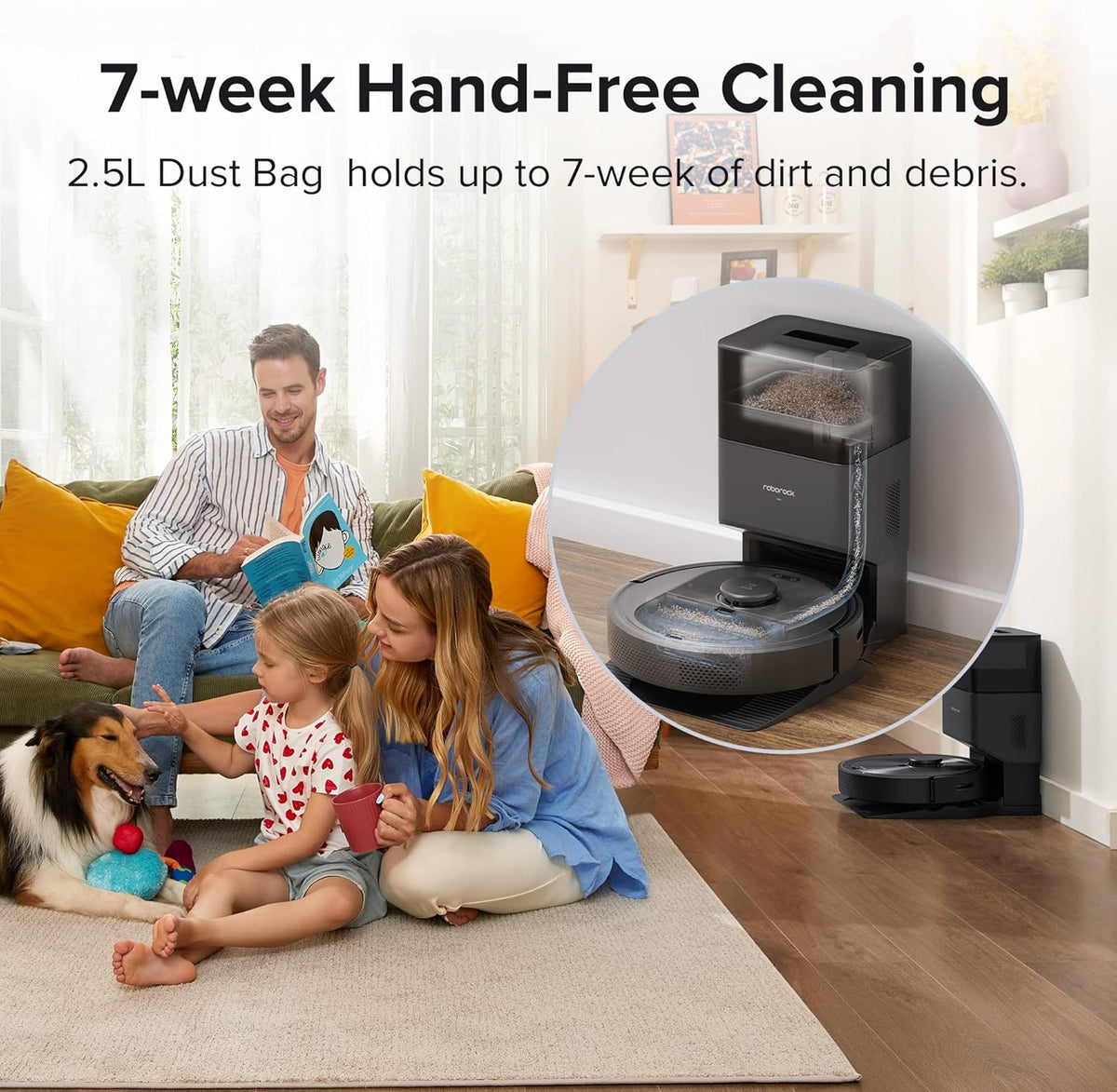 Robot Vacuum with Self-Empty Dock, 2700Pa Max Suction, 180mins Max Run-Time N270