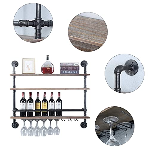 White Rhombus Wall Mounted Wood Wine Rack D291665