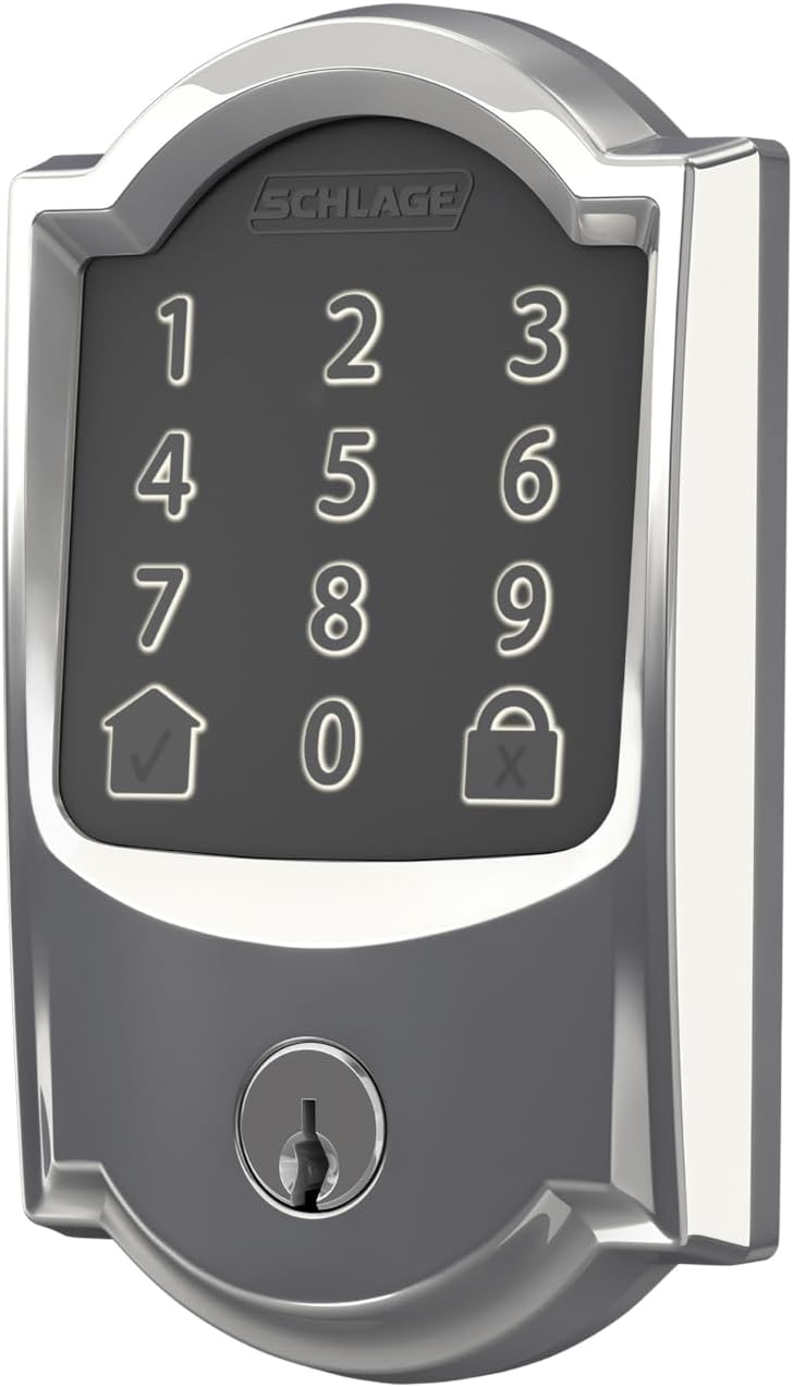 Bright Chrome Smart WiFi Deadbolt W241
