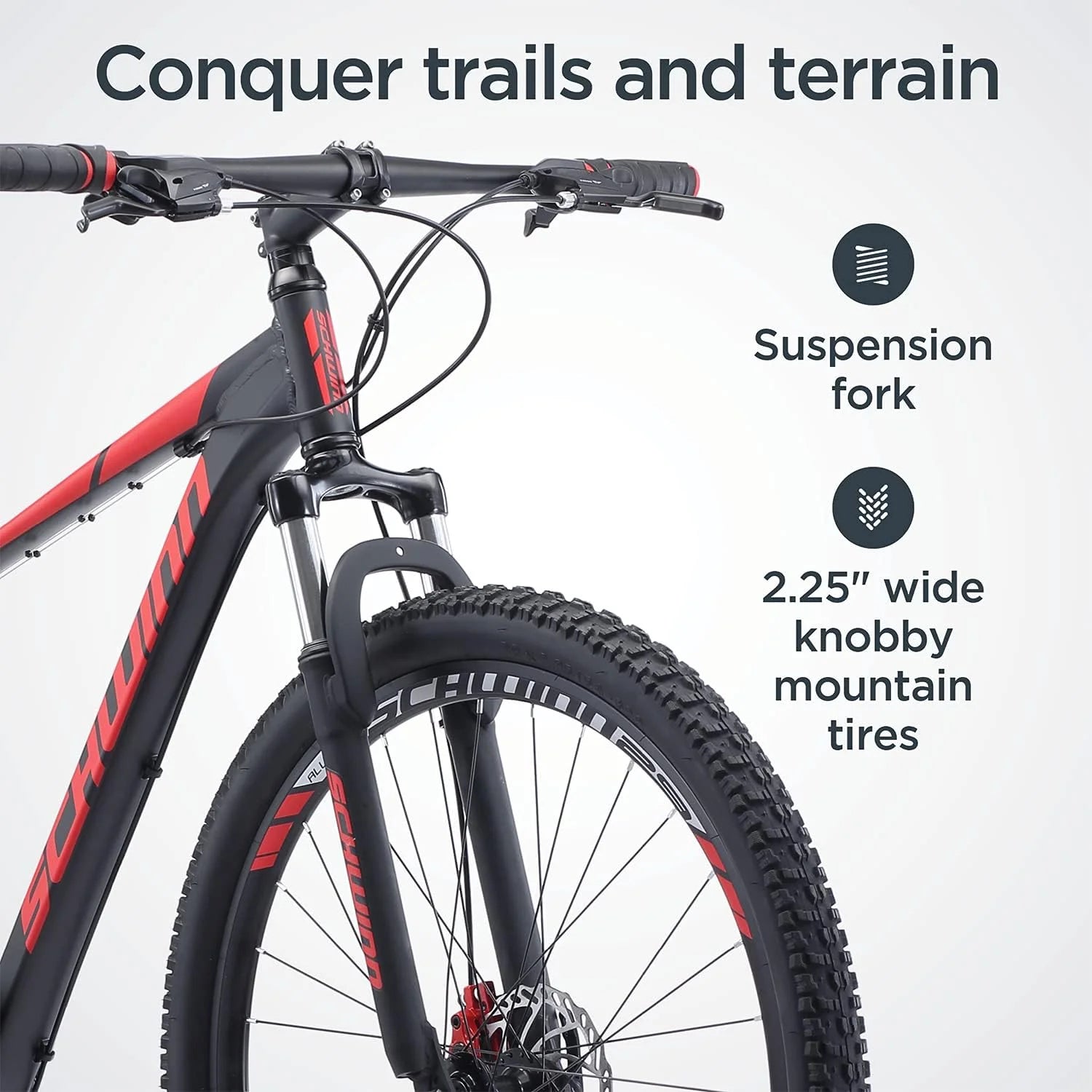 Open Box 24 Speed 29 Inch Wheels Matte Black Red Mountain Bike V823963