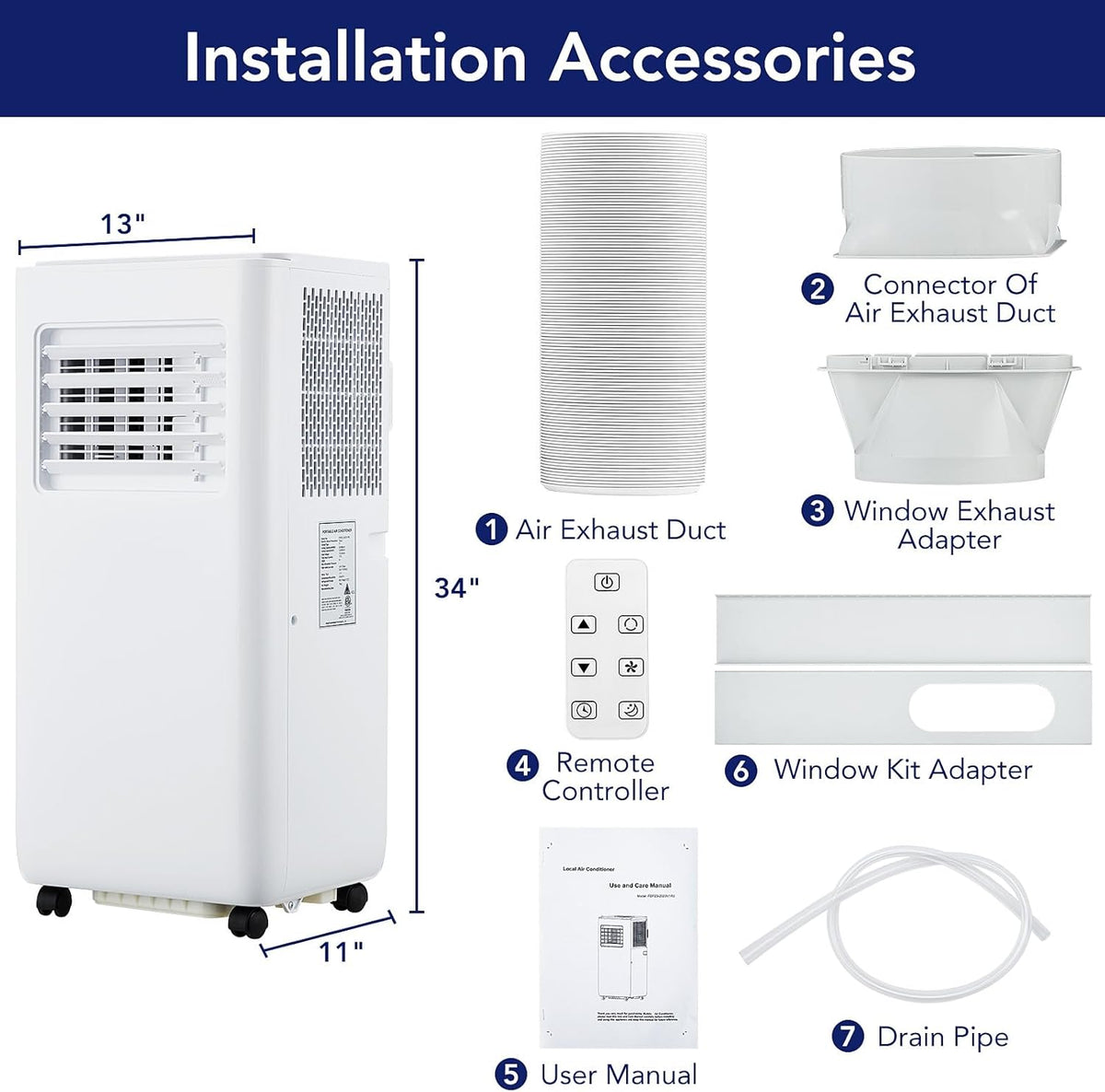 10,000 BTU Portable Air Conditioner with Remote Control G4694