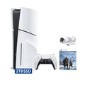 White 2TB Disc Edition PlayStation 5 Gaming Console with Dual-Controller Charger Q81597