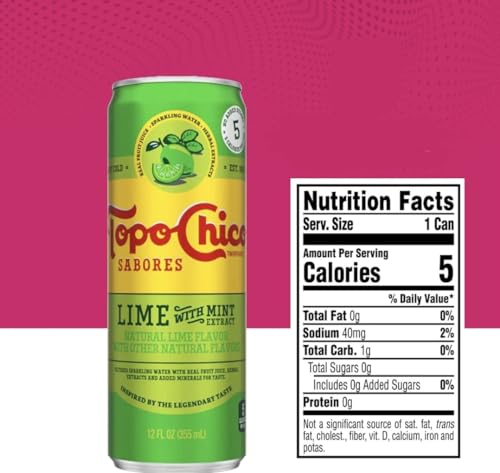12 Fl Oz Sparkling Water (16 Pack, Lime With Mint) Q343922
