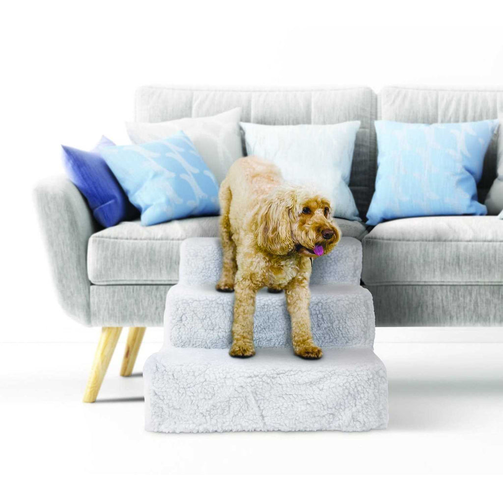 White Medium Pet Stairs K48223
