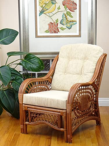 Natural Rattan Wicker Armchair with Cushion G55293
