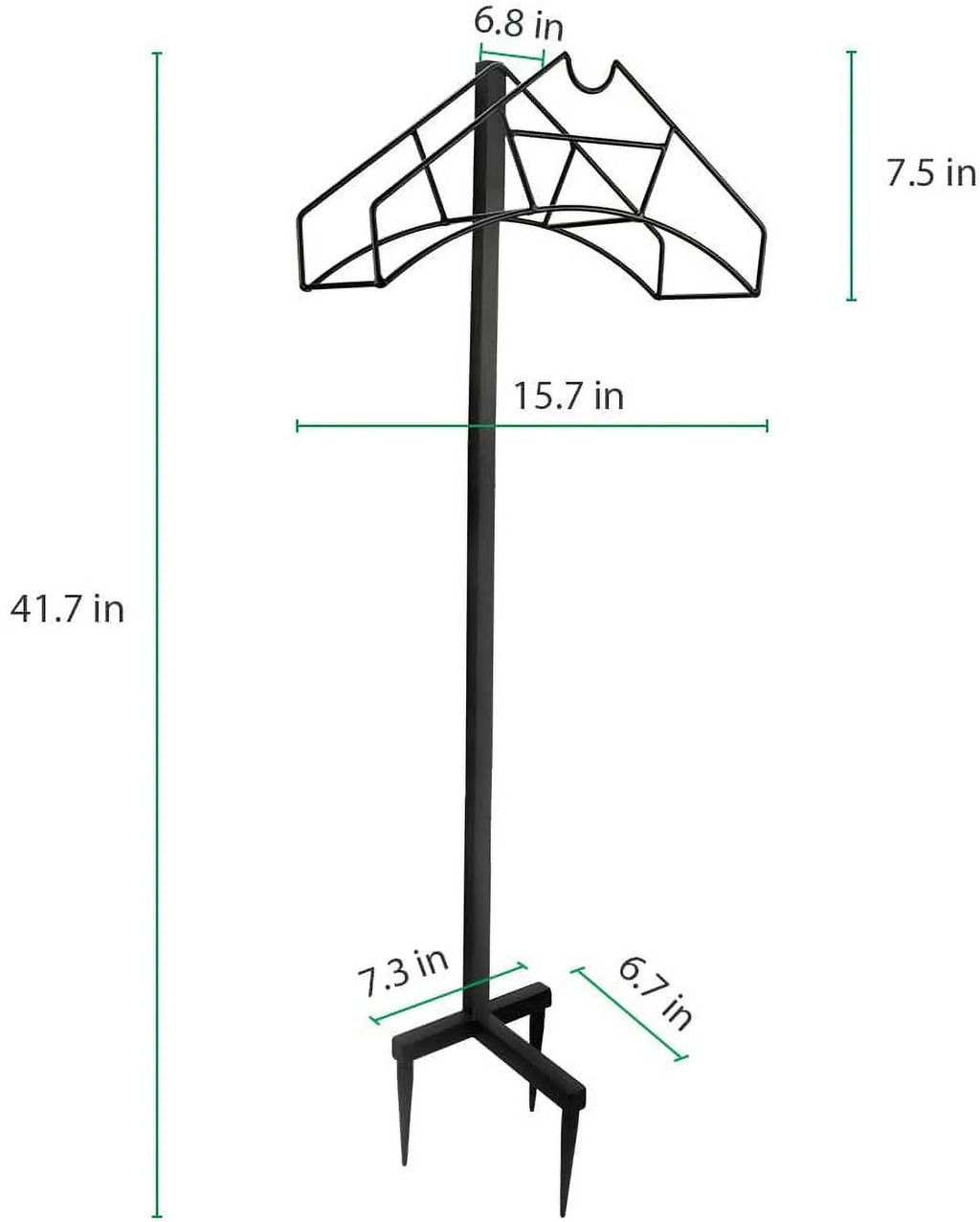 Black Heavy Duty Metal Garden Hose Holder B946