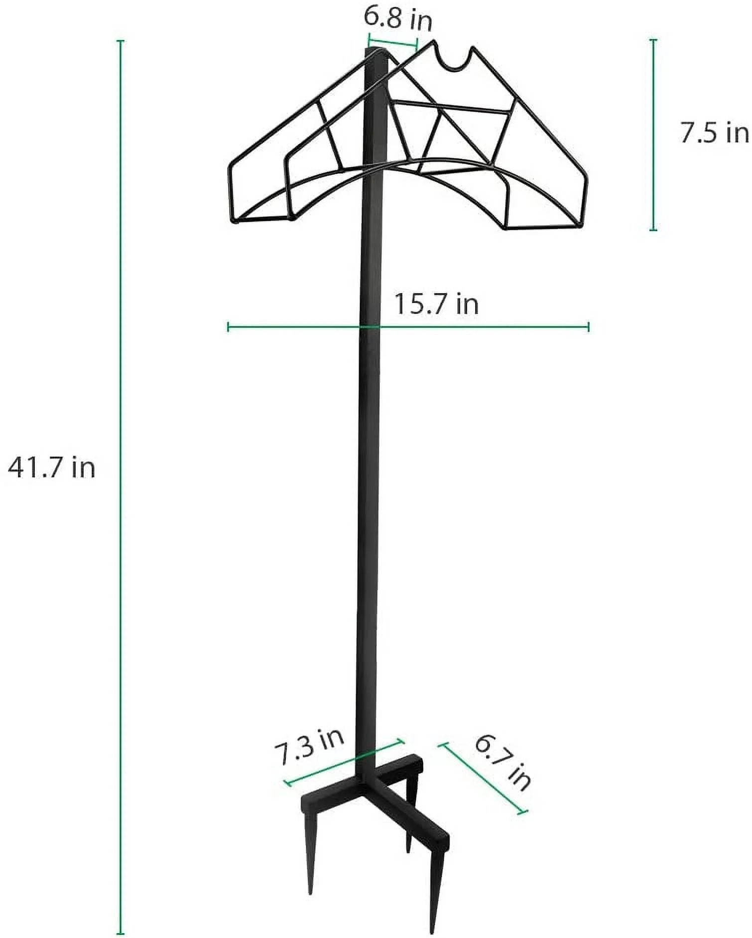 Black Heavy Duty Metal Garden Hose Holder B946