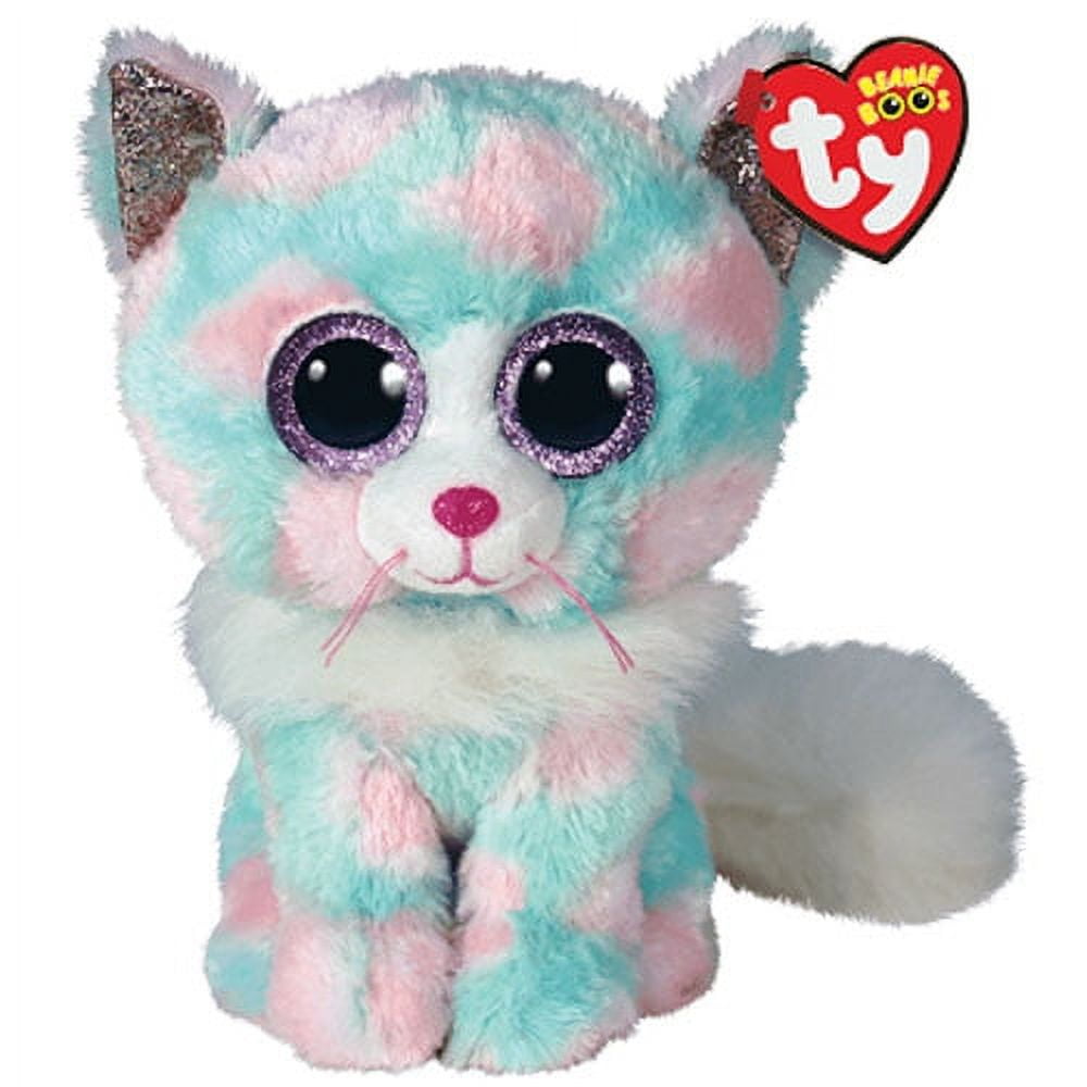 Medium Size 9" Plush Kitty Cat with Glitter Eyes P7716