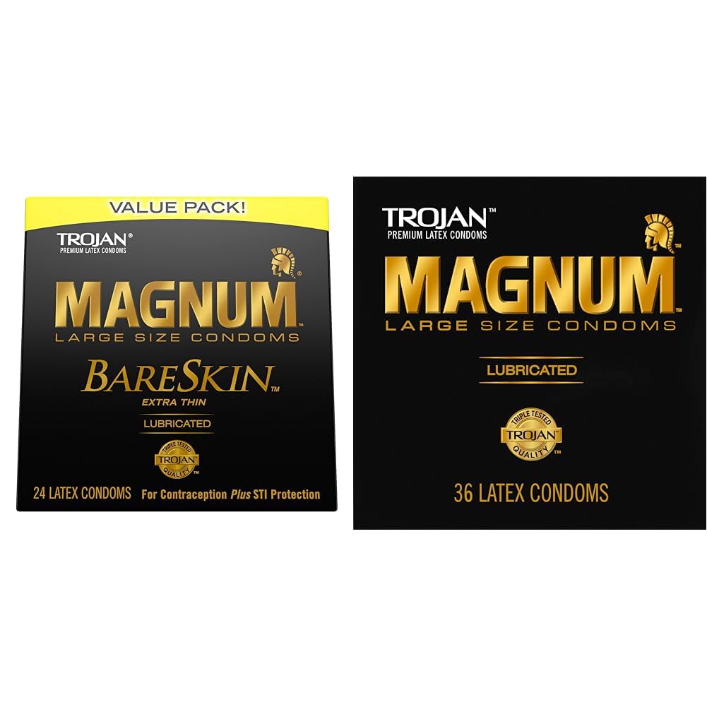 Magnum BareSkin Large Condoms & Lubricated Large Condoms, 36 Count X22659