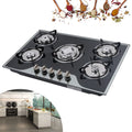 30" 5 Burner Gas Cooktop with Tempered Glass P8046