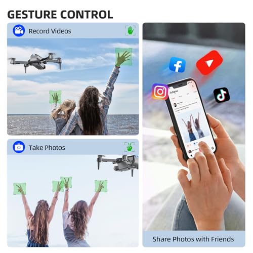 Mini Foldable Drone with 1080P HD Camera and 2 Batteries D98176