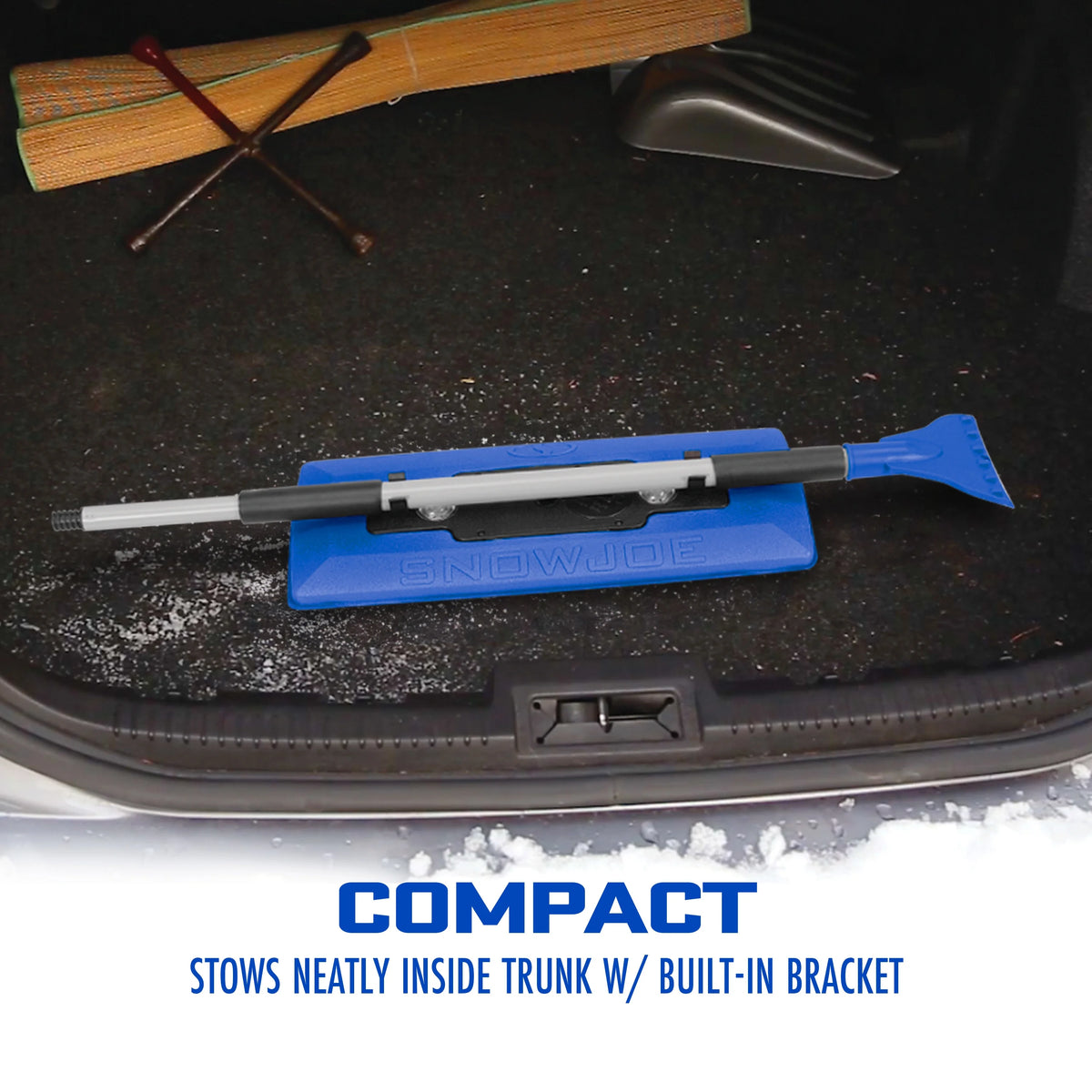 4-in-1 Telescoping Snow Broom with Ice Scraper and LED Lights H463