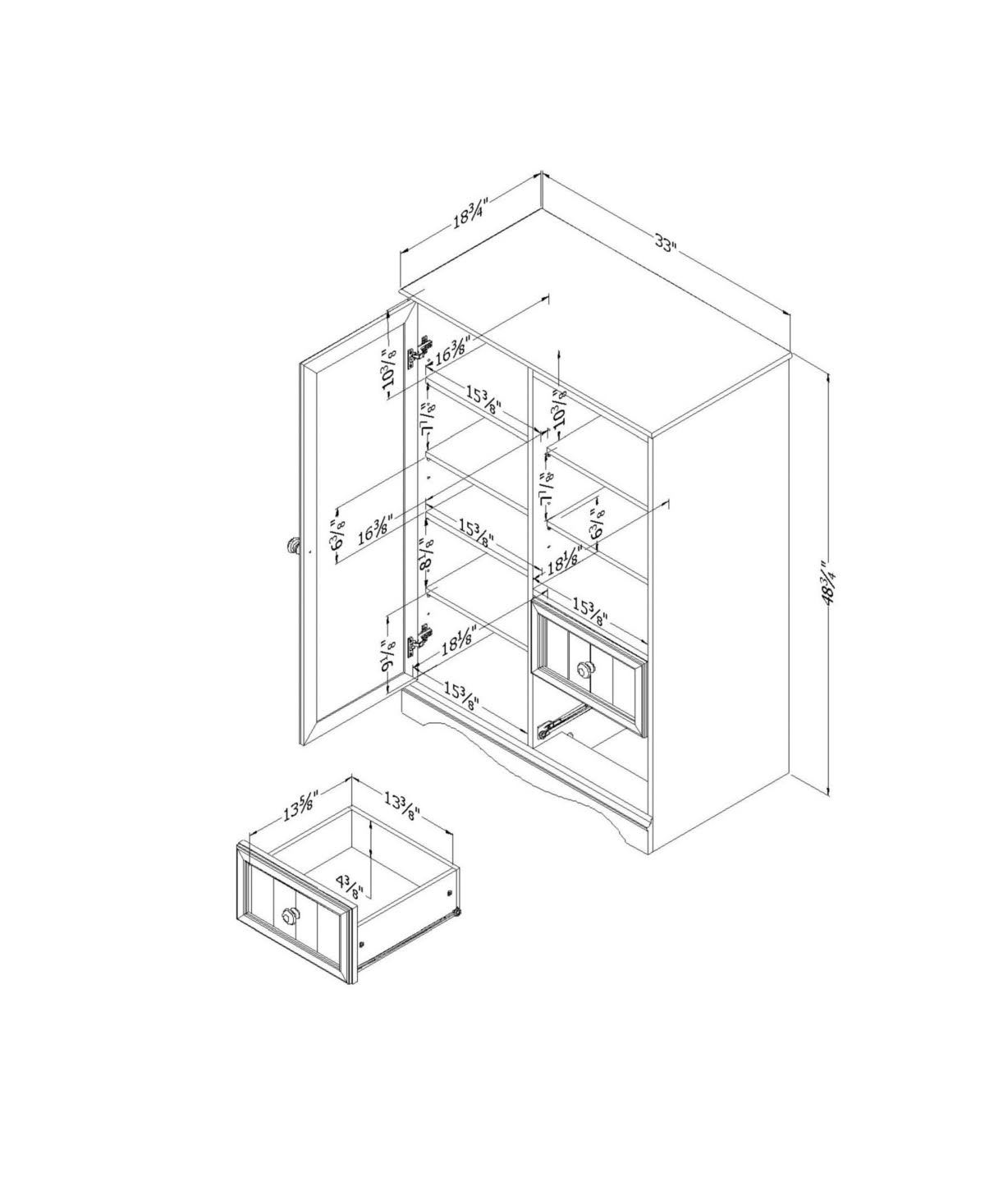 White Armoire K3182