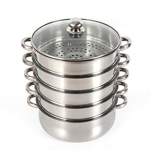 3 Tier Stainless Steel Steamer Pot with Lid D9024