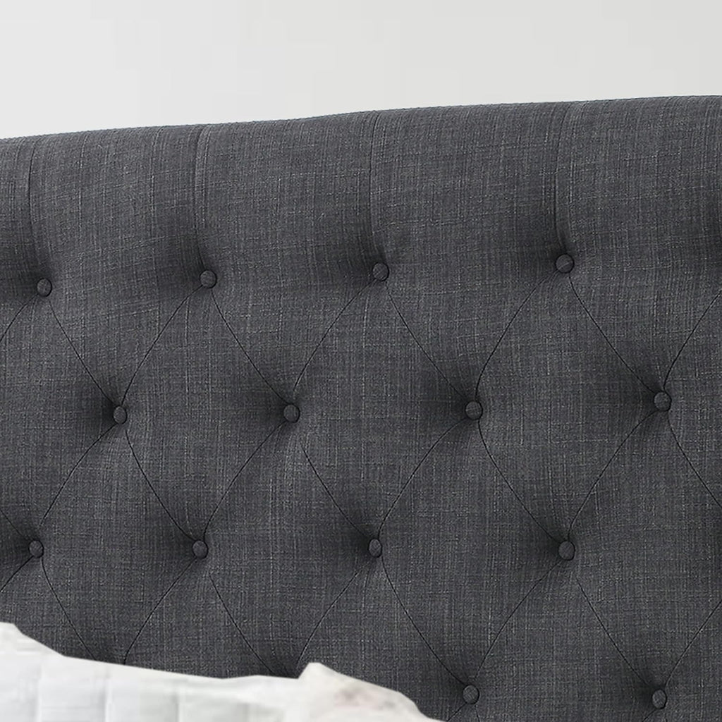 Charcoal Upholstered Wingback Headboard, Full P952762