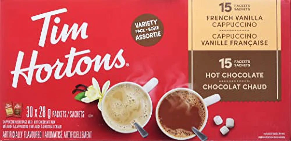 30x28g Hot Chocolate Assorted Variety, French Vanilla & Cappuccino P8770