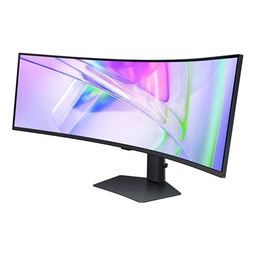 49" Curved Ultrawide Dual QHD Computer Monitor, USB-C, DisplayPort, HDMI, 120Hz, Height Adjustable Stand V499