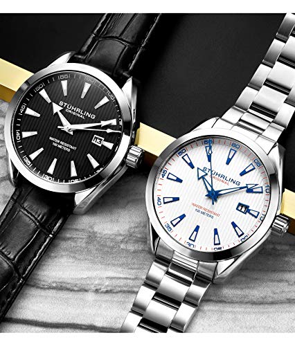 Analog Dial Date Calfskin Leather Band Dress Watch O39209