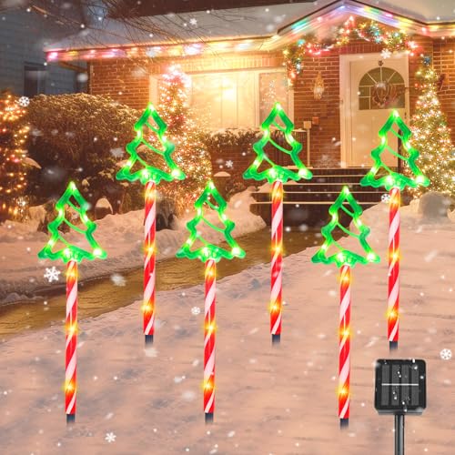 6 Pack Solar Christmas Pathway Lights Q238604