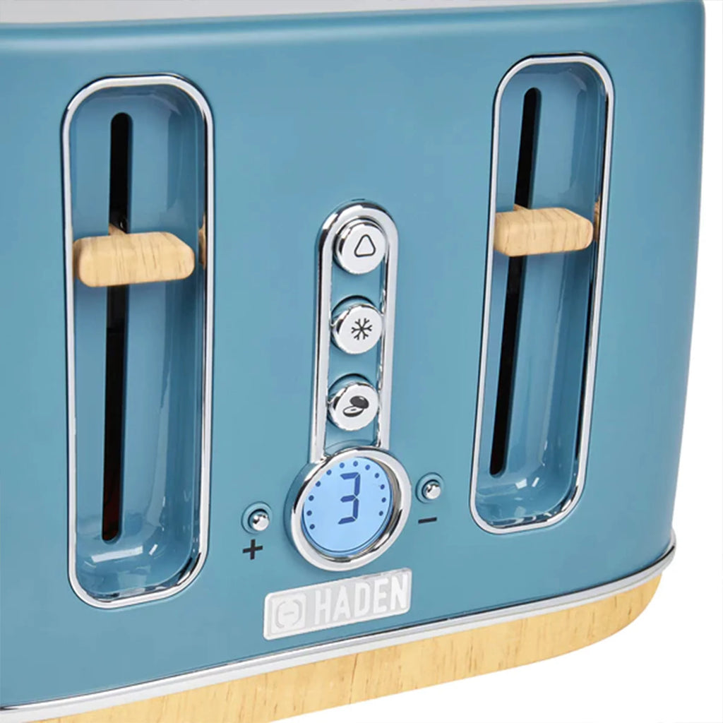 4 Slice Wide Slot Toaster Stone Blue A6298