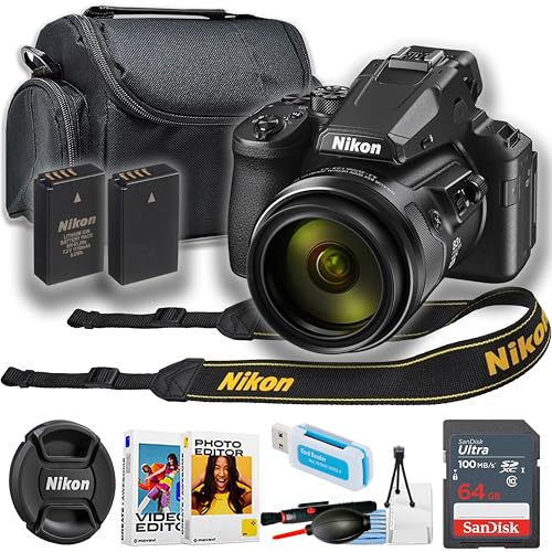 Digital Camera with 64GB Memory Card and Camera Case (12pc Bundle) I561076