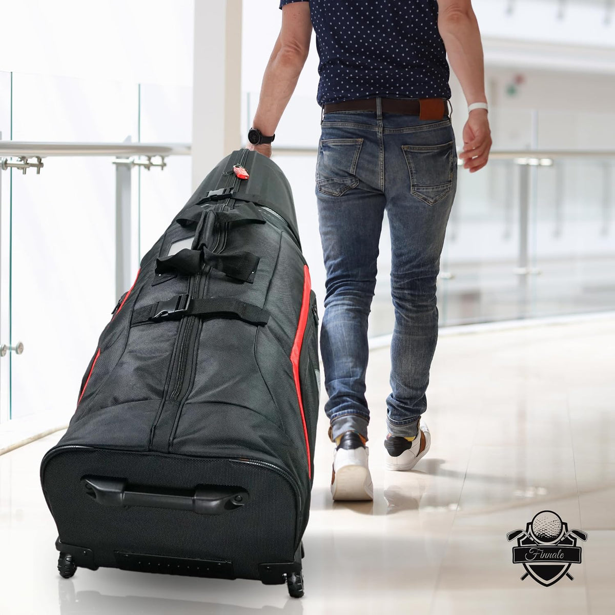 Golf Travel Bag with Hard Case Top and TSA Lock K3952