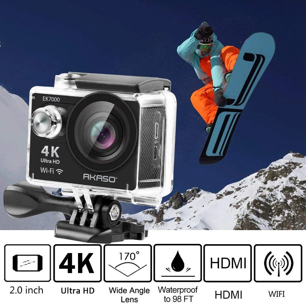 4K Waterproof Action Camera with Wireless Remote N285138