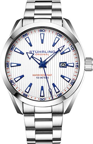 Analog Dial Date Calfskin Leather Band Dress Watch O39209