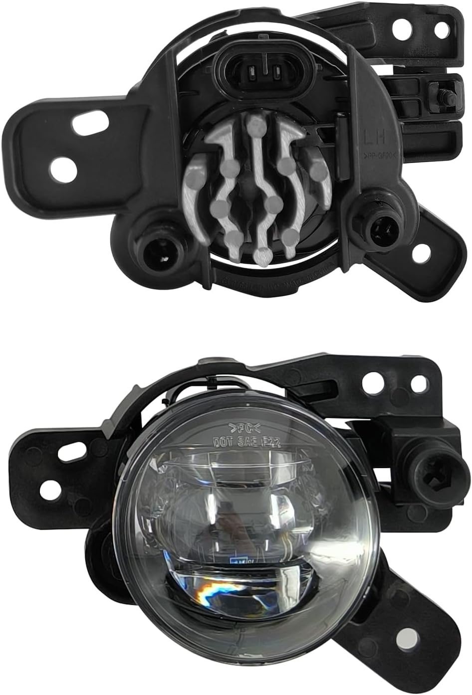 Front Fog Light Assembly with Bezel Cover and Harness for Chevy Colorado 2023 2024 F32078