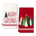 Red Xmas Tree Kitchen Towels Set of 2 Q17053