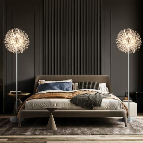 69'' Crystal Floor Lamp with K9 Crystals, Silver Chrome Y562859