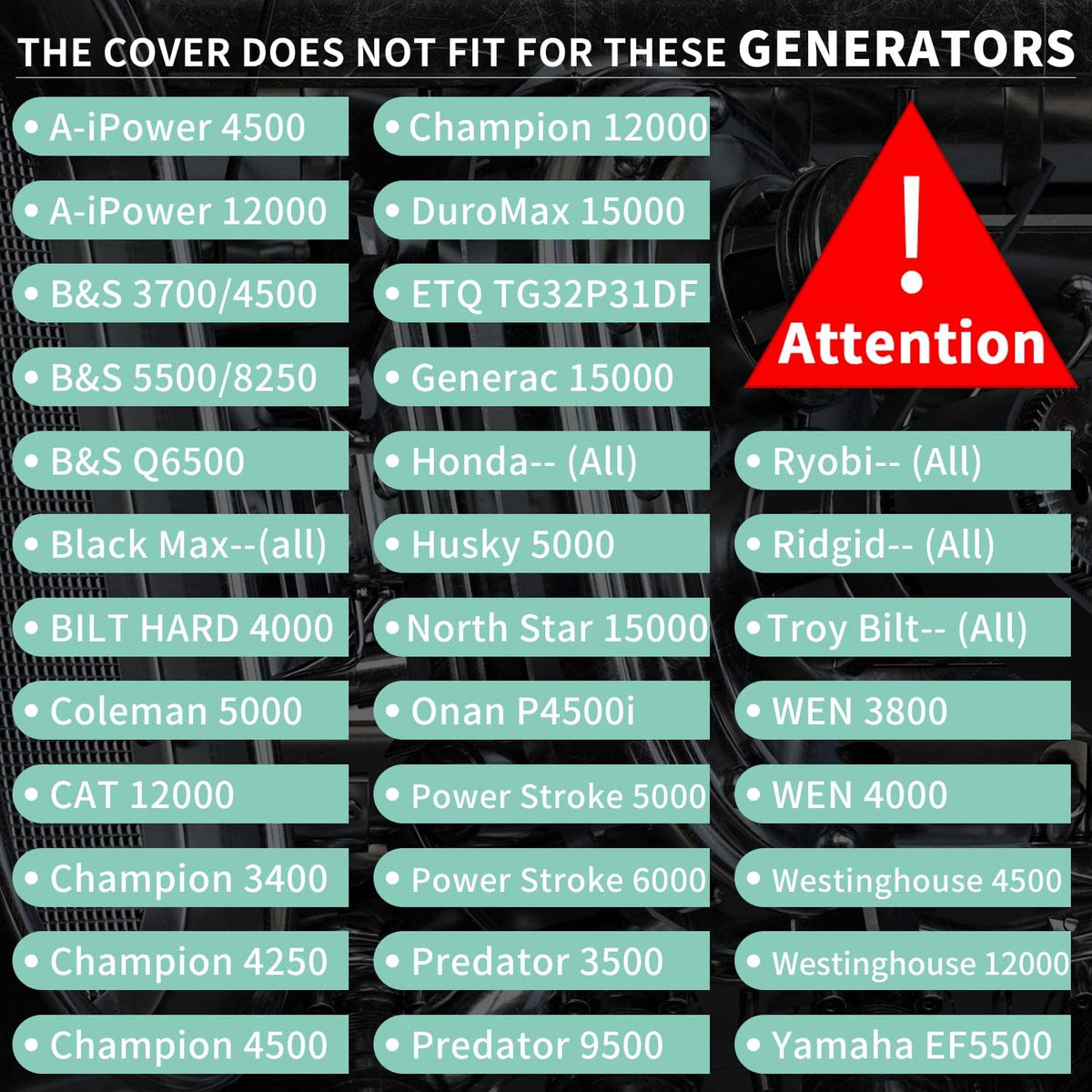 Black Ultra Heavy Duty Generator Tent Cover O616