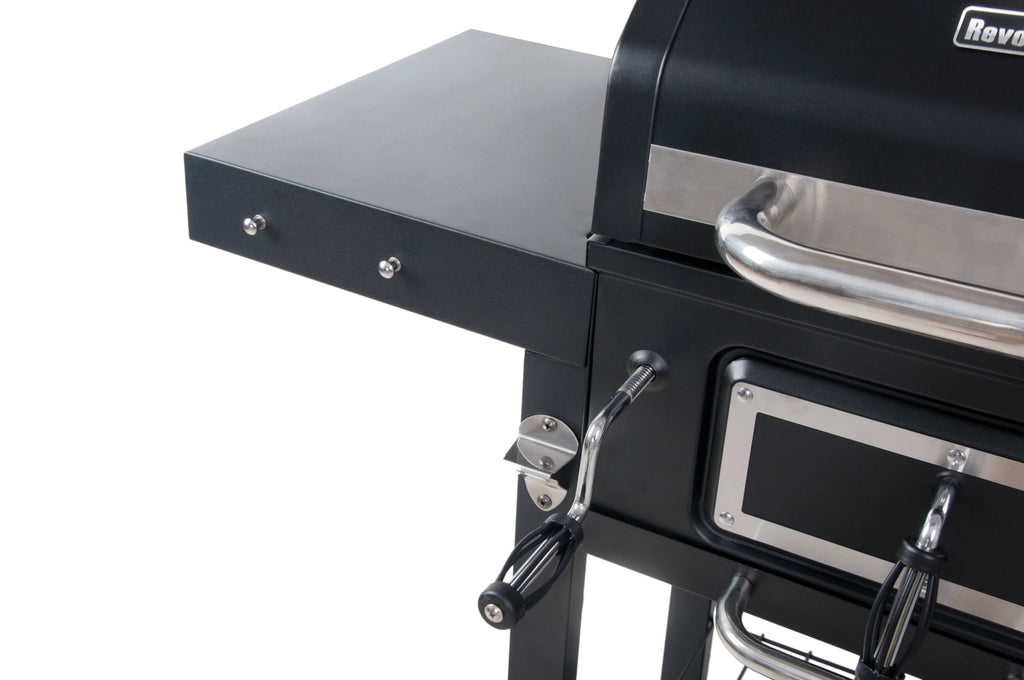 Dual Fuel Gas & Charcoal Combo Grill, Black with Stainless Y618