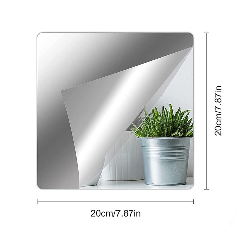 20x20cm Self Adhesive Flexible Mirror Sheet U349342