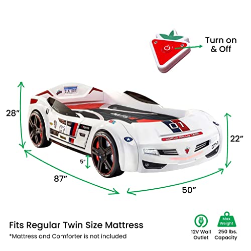 Black Kids Race Car Bed Frame A336