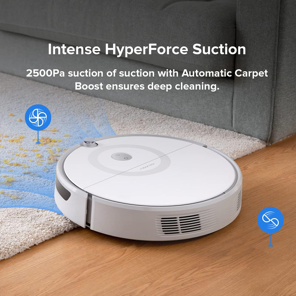 White Robot Vacuum Cleaner with 2500Pa Suction T99400