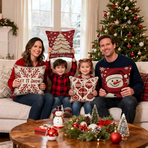 Christmas Throw Pillow Covers 18X18 Set of 4 V383337