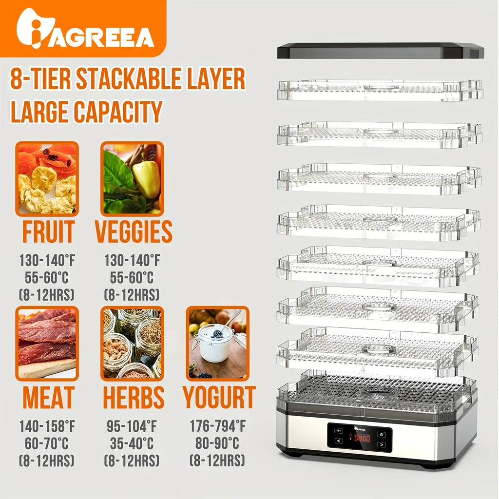 8 Trays Digital Food Dehydrator T753218