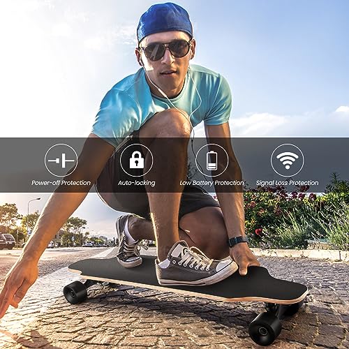 Electric Skateboard with Remote, 350W Brushless Motor E346508
