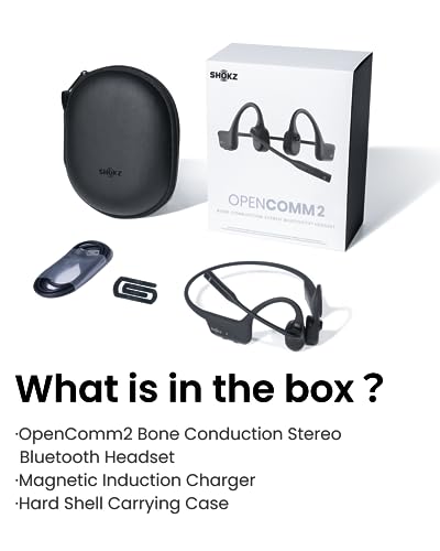 Open-Ear Bone Conduction Wireless Bluetooth Computer Headset with Noise Canceling Mic J75262