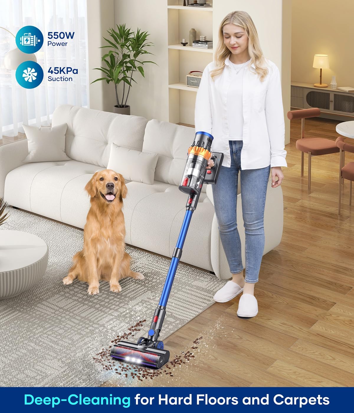 Cordless Stick Vacuum Cleaner with Touch Screen U317