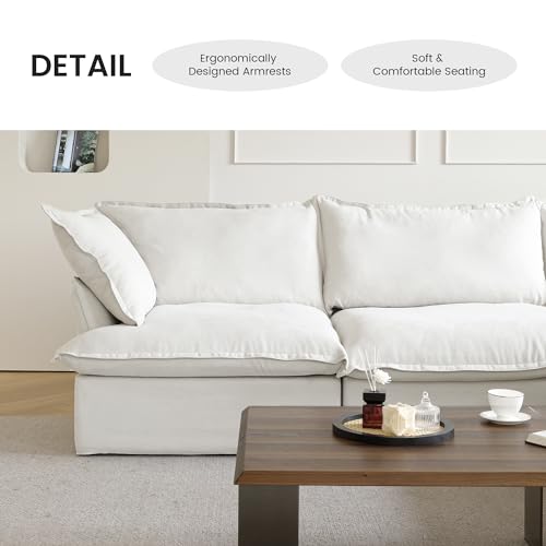 Beige 4 Seater Sectional Sofa with Storage Ottoman K7298