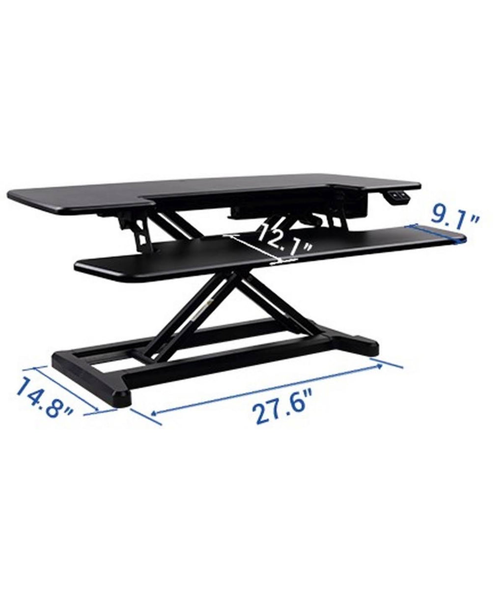 Black electric standing desk converter M477417